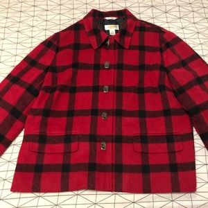 Vintage Red Buffalo “Lumberjack” Plaid pea coat